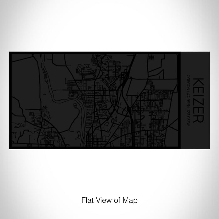 Rendered View of Keizer Oregon Map on 17oz Stainless Steel Insulated Cola Bottle in Stainless in Matte Black
