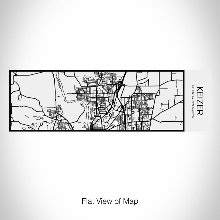 Rendered View of Keizer Oregon Map on 10oz Stainless Steel Insulated Cup in Matte White with Sliding Lid