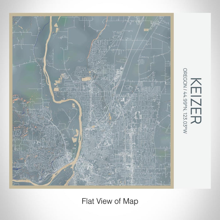 Rendered View of Keizer Oregon Map on 17oz Stainless Steel Insulated Tumbler in Afternoon Map Style