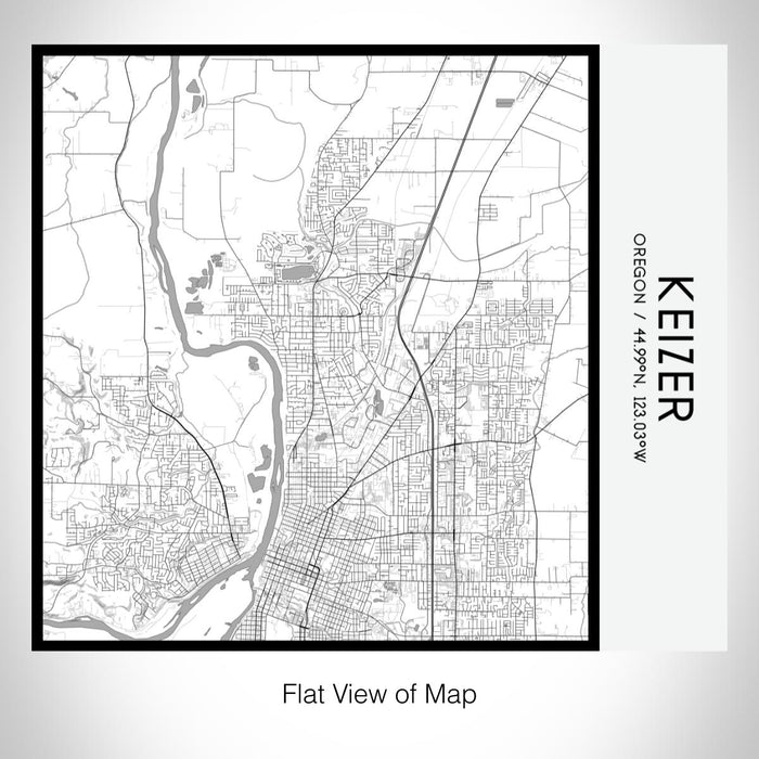 Rendered View of Keizer Oregon Map on 17oz Stainless Steel Insulated Tumbler in Classic Map Style