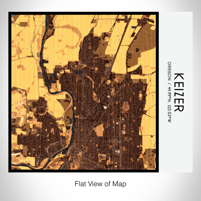 Rendered View of Keizer Oregon Map on 17oz Stainless Steel Insulated Tumbler in Ember Map Style
