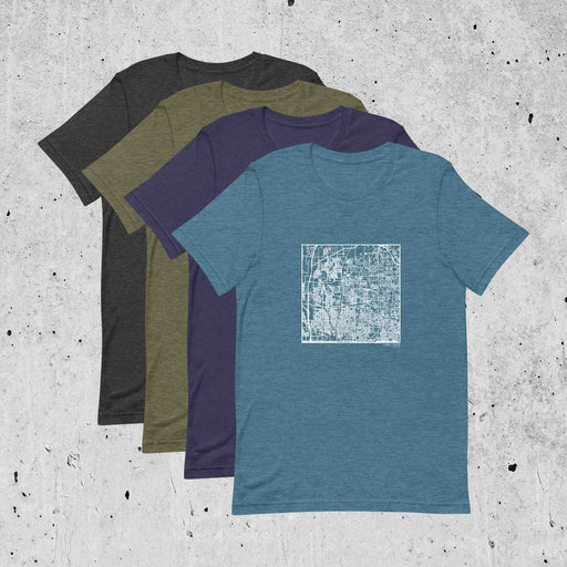 Keller Texas  Map Unisex T-Shirts in Multiple Colors