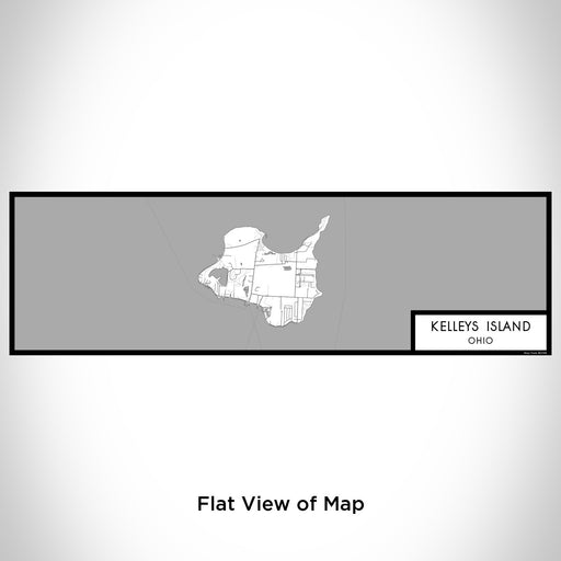 Flat View of Map Custom Kelleys Island Ohio Map Enamel Mug in Classic