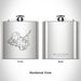 Rendered View of Kelleys Island Ohio Map Engraving on 6oz Stainless Steel Flask