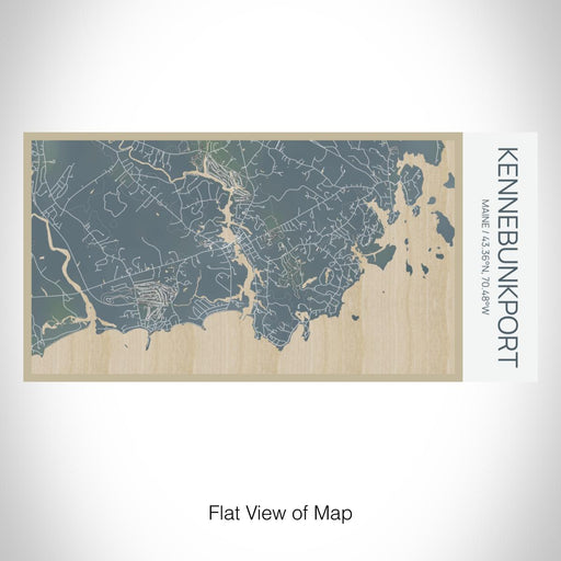 Rendered View of Kennebunkport Maine Map on 17oz Stainless Steel Insulated Bottle with printed afternoon style map