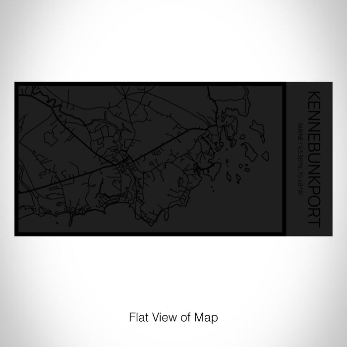 Rendered View of Kennebunkport Maine Map on 17oz Stainless Steel Insulated Cola Bottle in Stainless in Matte Black