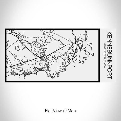 Rendered View of Kennebunkport Maine Map on 17oz Stainless Steel Insulated Cola Bottle in Stainless in Matte White