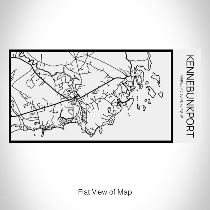 Rendered View of Kennebunkport Maine Map on 17oz Stainless Steel Insulated Cola Bottle in Stainless in Matte White