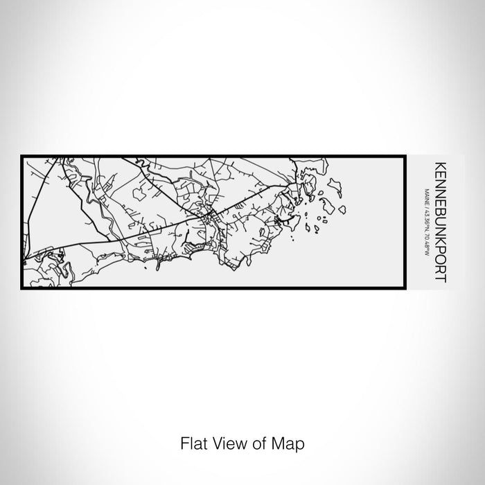 Rendered View of Kennebunkport Maine Map on 10oz Stainless Steel Insulated Cup in Matte White with Sliding Lid