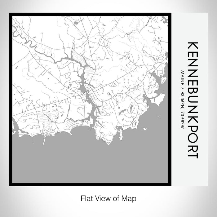 Rendered View of Kennebunkport Maine Map on 17oz Stainless Steel Insulated Tumbler in Classic Map Style