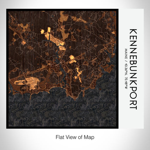 Rendered View of Kennebunkport Maine Map on 17oz Stainless Steel Insulated Tumbler in Ember Map Style