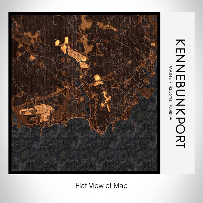 Rendered View of Kennebunkport Maine Map on 17oz Stainless Steel Insulated Tumbler in Ember Map Style