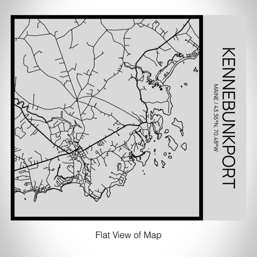 Rendered View of Kennebunkport Maine Map on 17oz Stainless Steel Insulated Tumbler in Tactile Lines with Succulent in Background