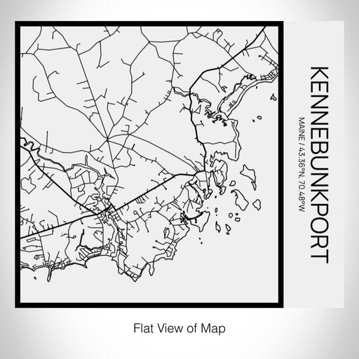 Rendered View of Kennebunkport Maine Map on 17oz Stainless Steel Insulated Tumbler in Matte White with Tactile Lines