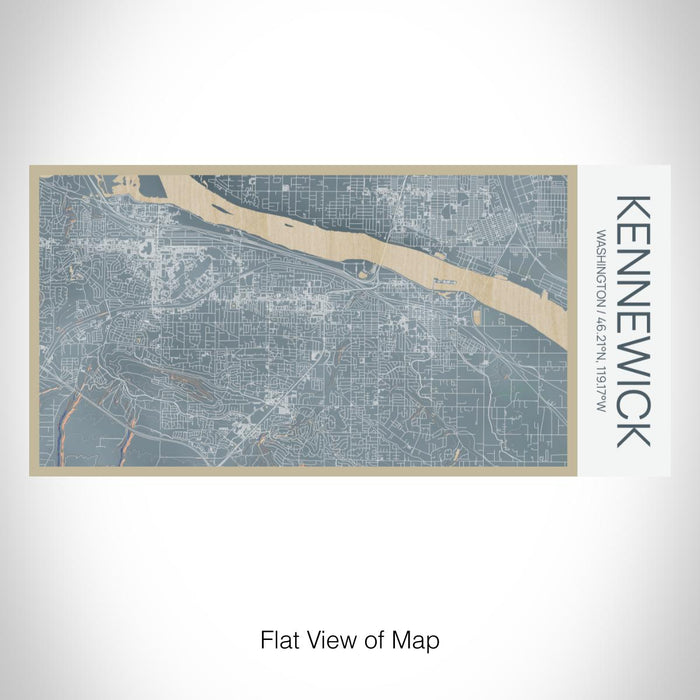 Rendered View of Kennewick Washington Map on 17oz Stainless Steel Insulated Bottle with printed afternoon style map