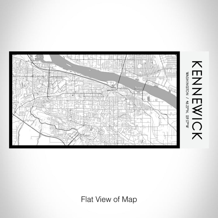 Rendered View of Kennewick Washington Map on 17oz Stainless Steel Insulated Bottle with printed classic style map