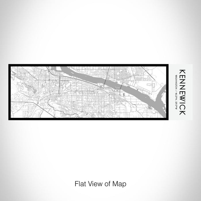 Rendered View of Kennewick Washington Map on 10oz Stainless Steel Insulated Cup in Classic with Sliding Lid