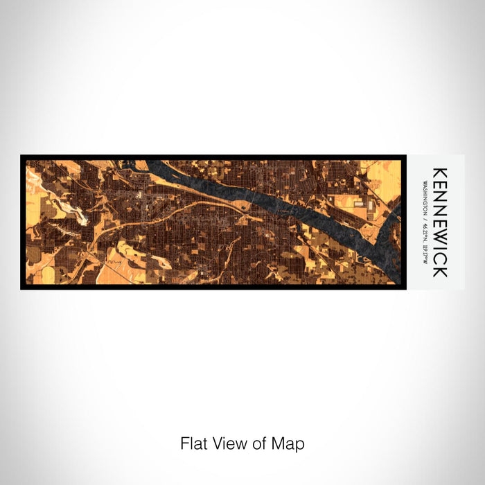 Rendered View of Kennewick Washington Map on 10oz Stainless Steel Insulated Cup in Ember with Sliding Lid