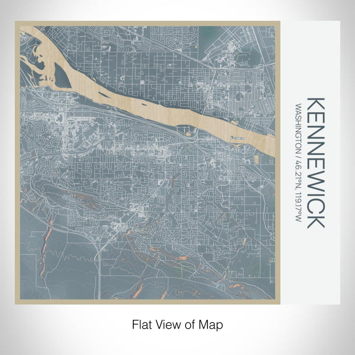Rendered View of Kennewick Washington Map on 17oz Stainless Steel Insulated Tumbler in Afternoon Map Style