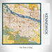 Rendered View of Kennewick Washington Map on 17oz Stainless Steel Insulated Tumbler in Woodblock Map Style