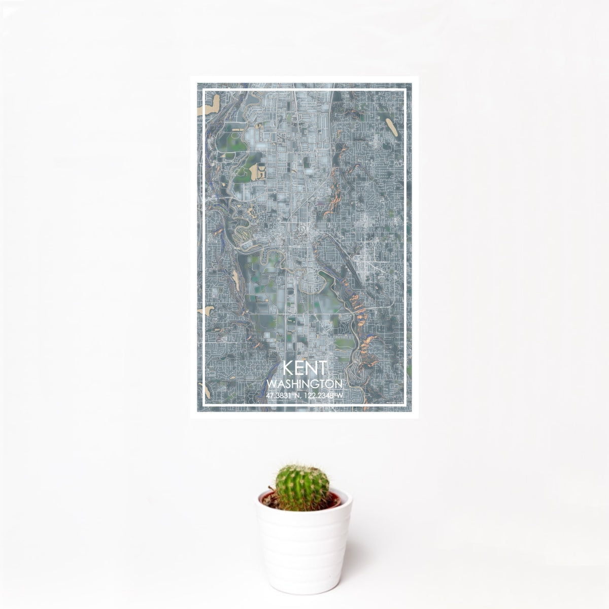 Kent - Washington Map Print in Afternoon — JACE Maps