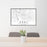 24x36 Kent Washington Map Print Lanscape Orientation in Classic Style Behind 2 Chairs Table and Potted Plant