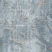 Kent Washington Map Print in Afternoon Style Zoomed In Close Up Showing Details