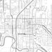 Kent Washington Map Print in Classic Style Zoomed In Close Up Showing Details