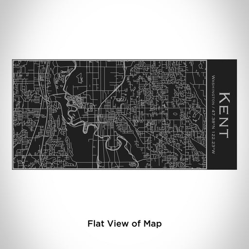 Rendered View of Kent Washington Map Engraving on 17oz Stainless Steel Insulated Cola Bottle in Black