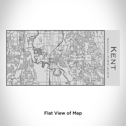 Rendered View of Kent Washington Map Engraving on 17oz Stainless Steel Insulated Cola Bottle
