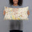 Person holding 20x12 Custom Kent Washington Map Throw Pillow in Woodblock