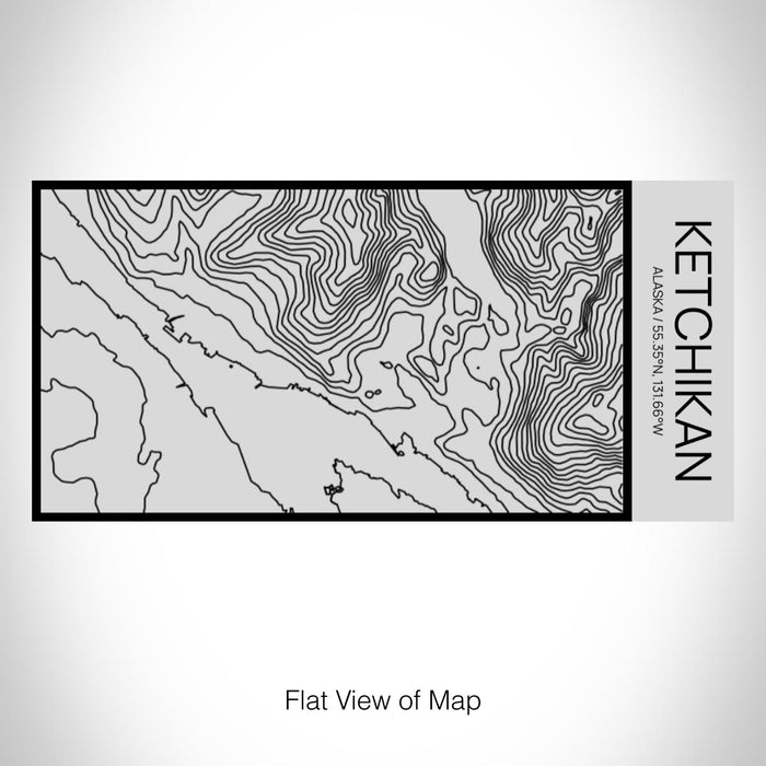 Rendered View of Ketchikan Alaska Map on 17oz Stainless Steel Insulated Cola Bottle in Stainless