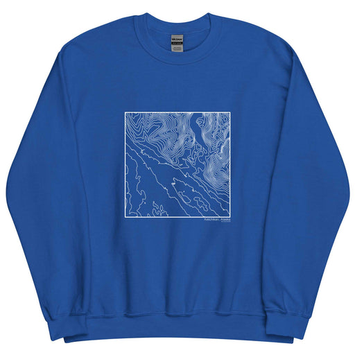 Ketchikan Alaska Topographic  Map Unisex Crewneck Sweater with City inscription in Royal Blue