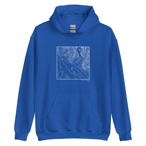 Ketchikan Alaska Topographic  Map Unisex Hoodie Sweater with City inscription in Royal Blue