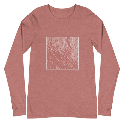 Ketchikan Alaska Topographic  Map Unisex Long-Sleeve T-shirt with City inscription in Heather Mauve