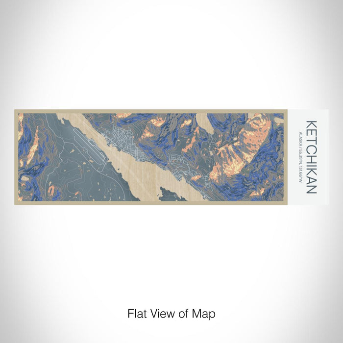 Rendered View of Ketchikan Alaska Map on 10oz Stainless Steel Insulated Cup in Afternoon with Sliding Lid