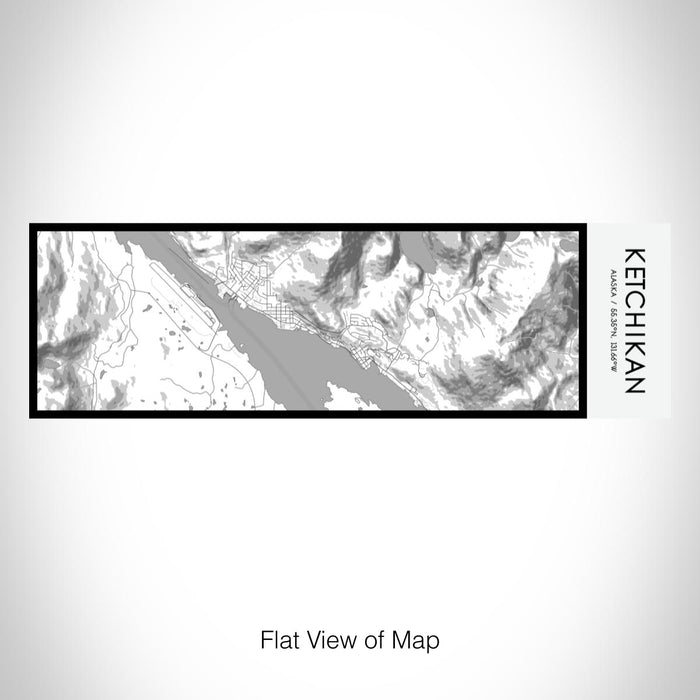 Rendered View of Ketchikan Alaska Map on 10oz Stainless Steel Insulated Cup in Classic with Sliding Lid