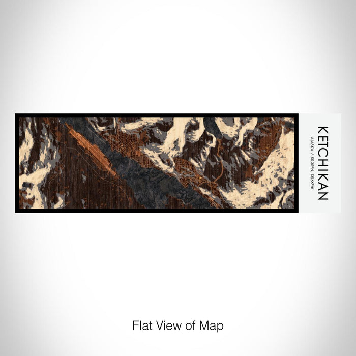 Rendered View of Ketchikan Alaska Map on 10oz Stainless Steel Insulated Cup in Ember with Sliding Lid