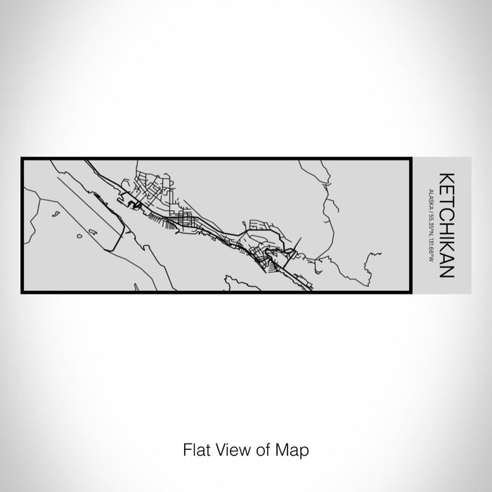 Rendered View of Ketchikan Alaska Map on 10oz Stainless Steel Insulated Cup with Sipping Lid