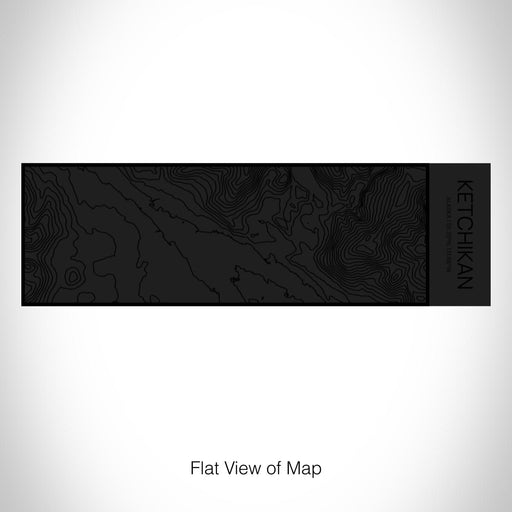 Rendered View of Ketchikan Alaska Map on 10oz Stainless Steel Insulated Cup in Matte Black with Sliding Lid