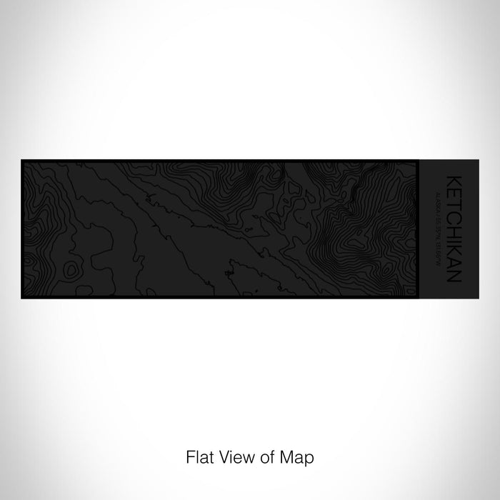 Rendered View of Ketchikan Alaska Map on 10oz Stainless Steel Insulated Cup in Matte Black with Sliding Lid