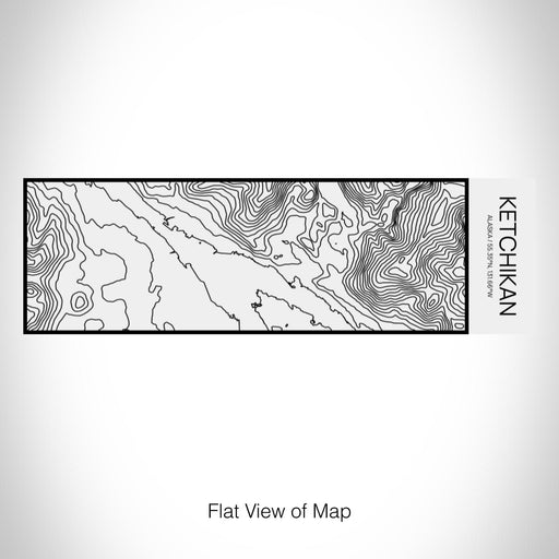 Rendered View of Ketchikan Alaska Map on 10oz Stainless Steel Insulated Cup in Matte White with Sliding Lid