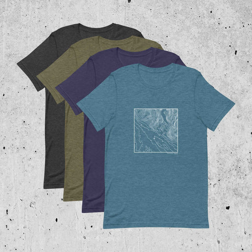 Ketchikan Alaska Topographic  Map Unisex T-Shirts in Multiple Colors