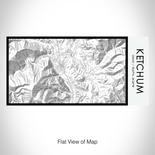 Rendered View of Ketchum Idaho Map on 17oz Stainless Steel Insulated Bottle with printed classic style map