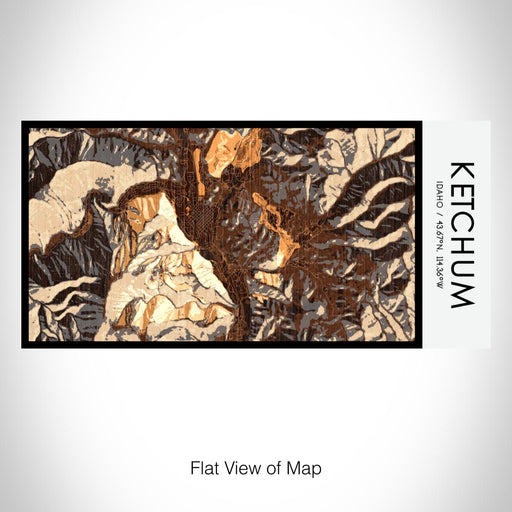 Rendered View of Ketchum Idaho Map on 17oz Stainless Steel Insulated Bottle with printed ember style map