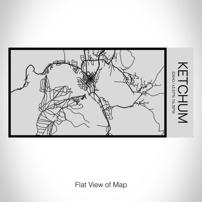 Rendered View of Ketchum Idaho Map on 17oz Stainless Steel Insulated Cola Bottle in Stainless