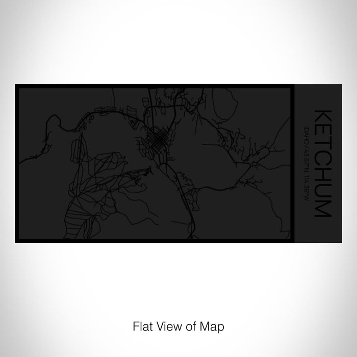 Rendered View of Ketchum Idaho Map on 17oz Stainless Steel Insulated Cola Bottle in Stainless in Matte Black
