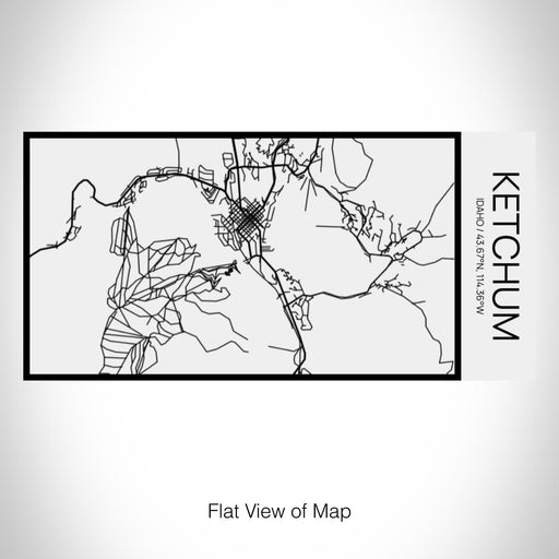 Rendered View of Ketchum Idaho Map on 17oz Stainless Steel Insulated Cola Bottle in Stainless in Matte White