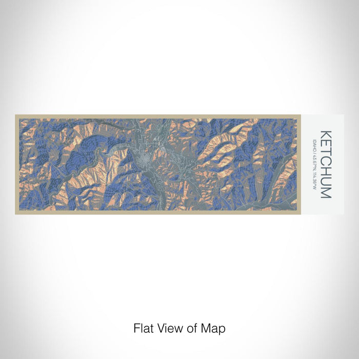 Rendered View of Ketchum Idaho Map on 10oz Stainless Steel Insulated Cup in Afternoon with Sliding Lid