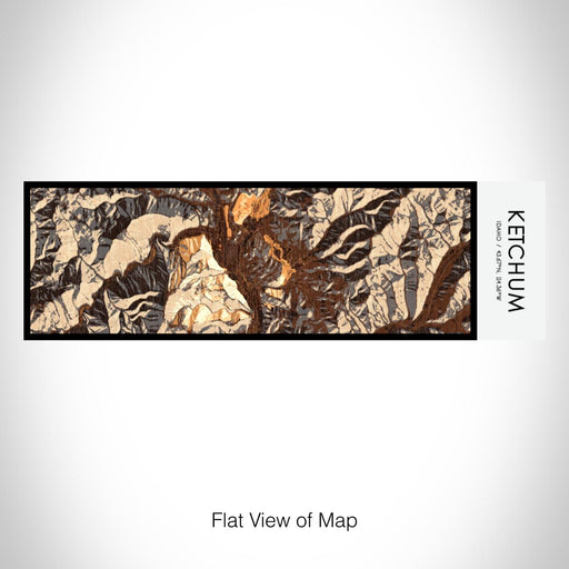 Rendered View of Ketchum Idaho Map on 10oz Stainless Steel Insulated Cup in Ember with Sliding Lid